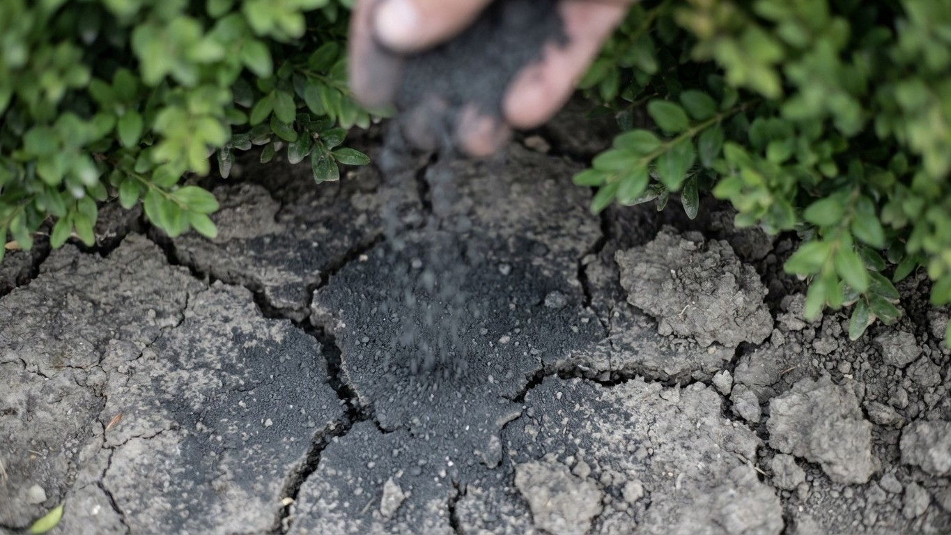 Cette poudre naturelle répandue début mars qui transforme le pied de mes haies : d'un sol compact à une terre aérée en tro...