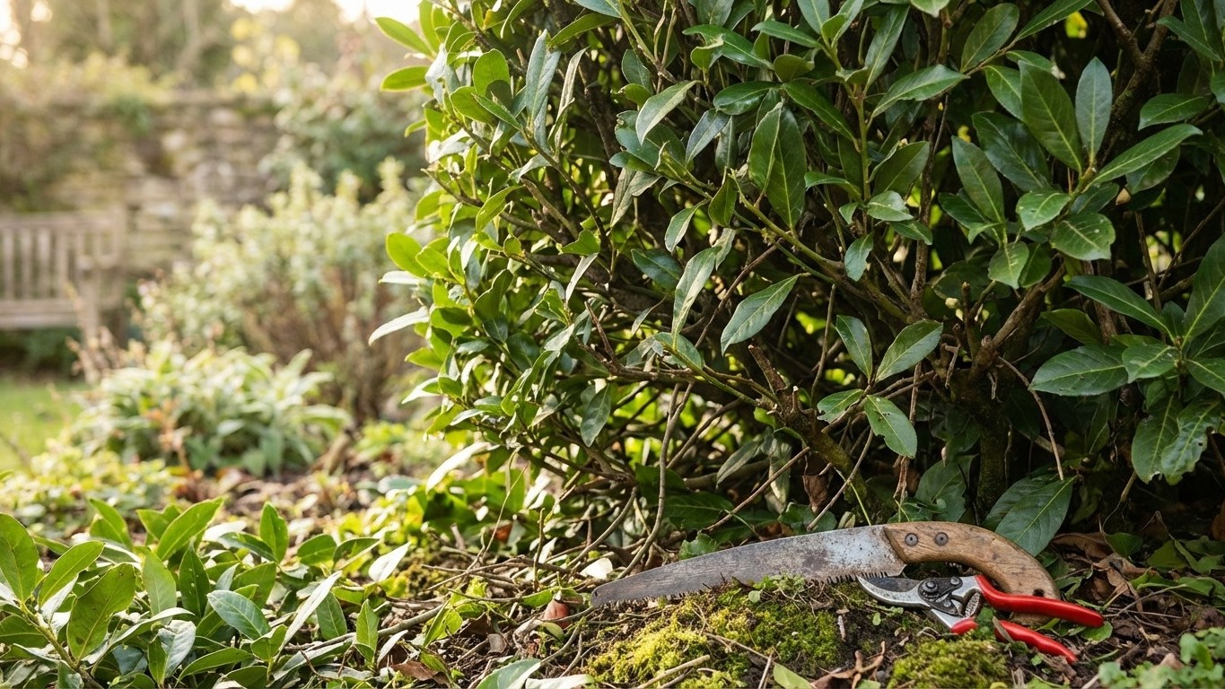 « Ma haie de laurier faisait 3 mètres de large » : cette taille en 3 étapes l'a sauvée sans la tuer