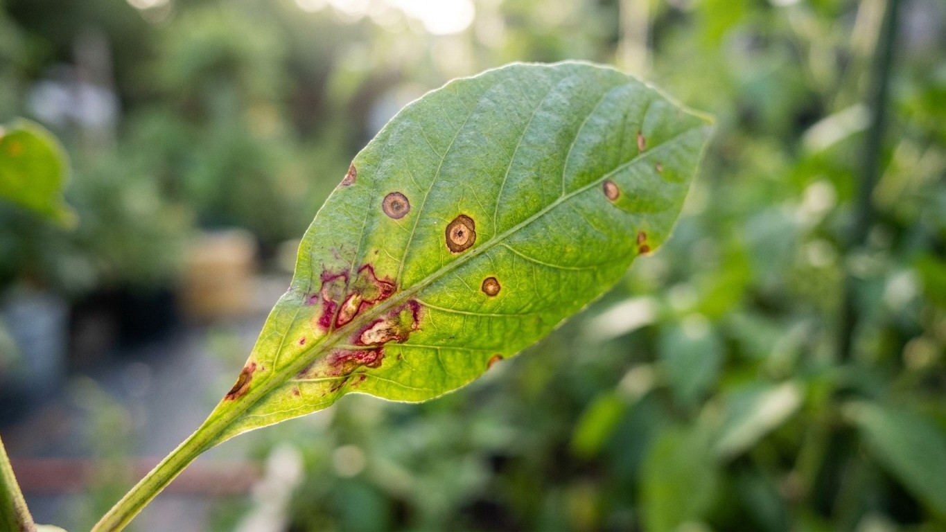 Cette tache brune à la base des feuilles en avril trahit le début d'un massacre de haie