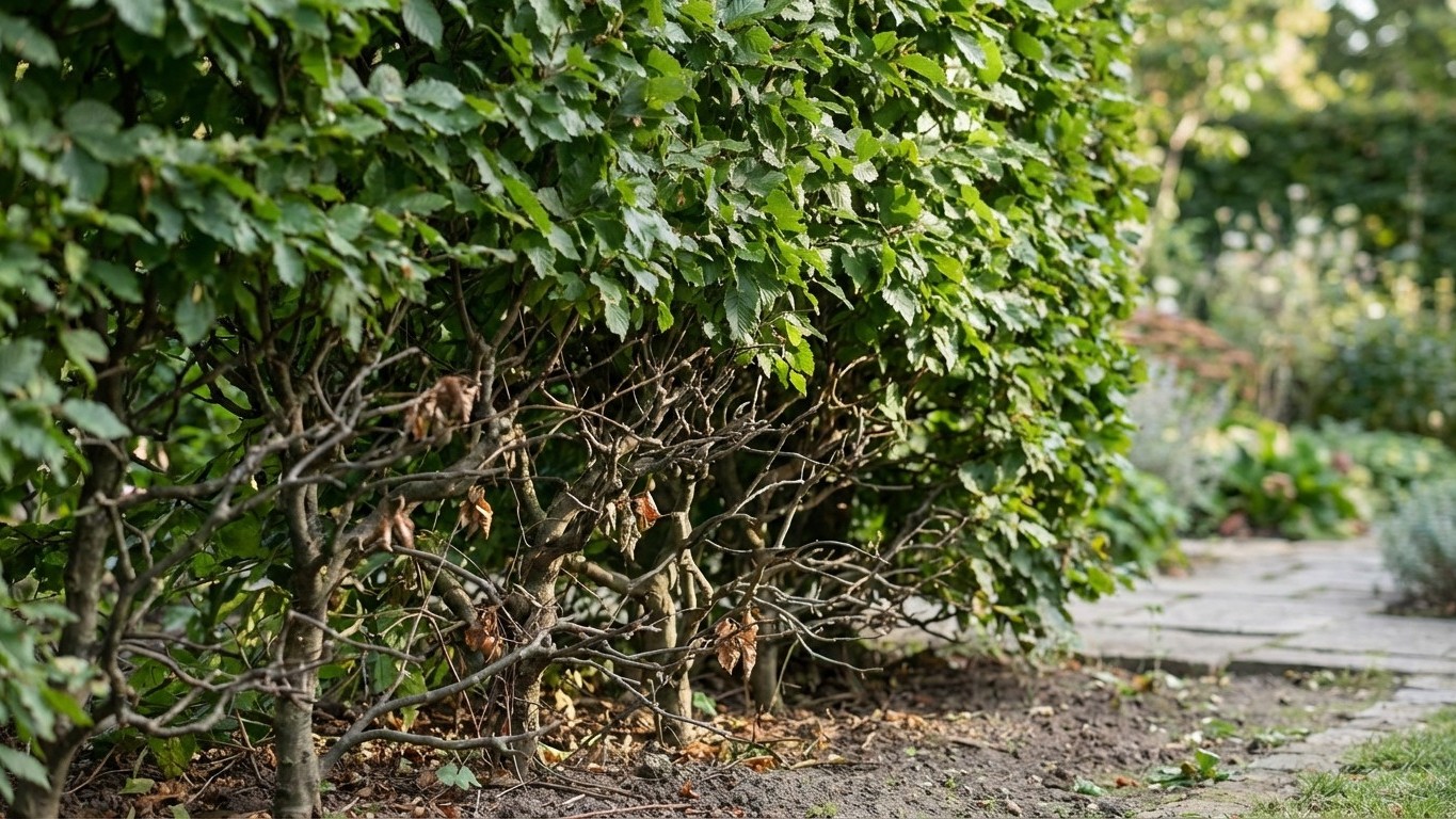 Si votre haie de charme se dégarnit par le bas, c'est la forme de votre coupe qui pose problème