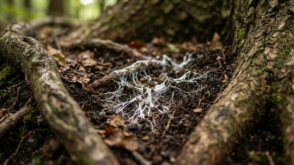 Un réseau fongique sous votre jardin : le Wood Wide Web en version domestique