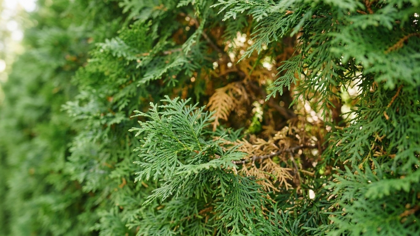 J'ai tendu une toile contre mes thuyas pour être tranquille : en 3 semaines, les branches intérieures avaient jauni sans q...