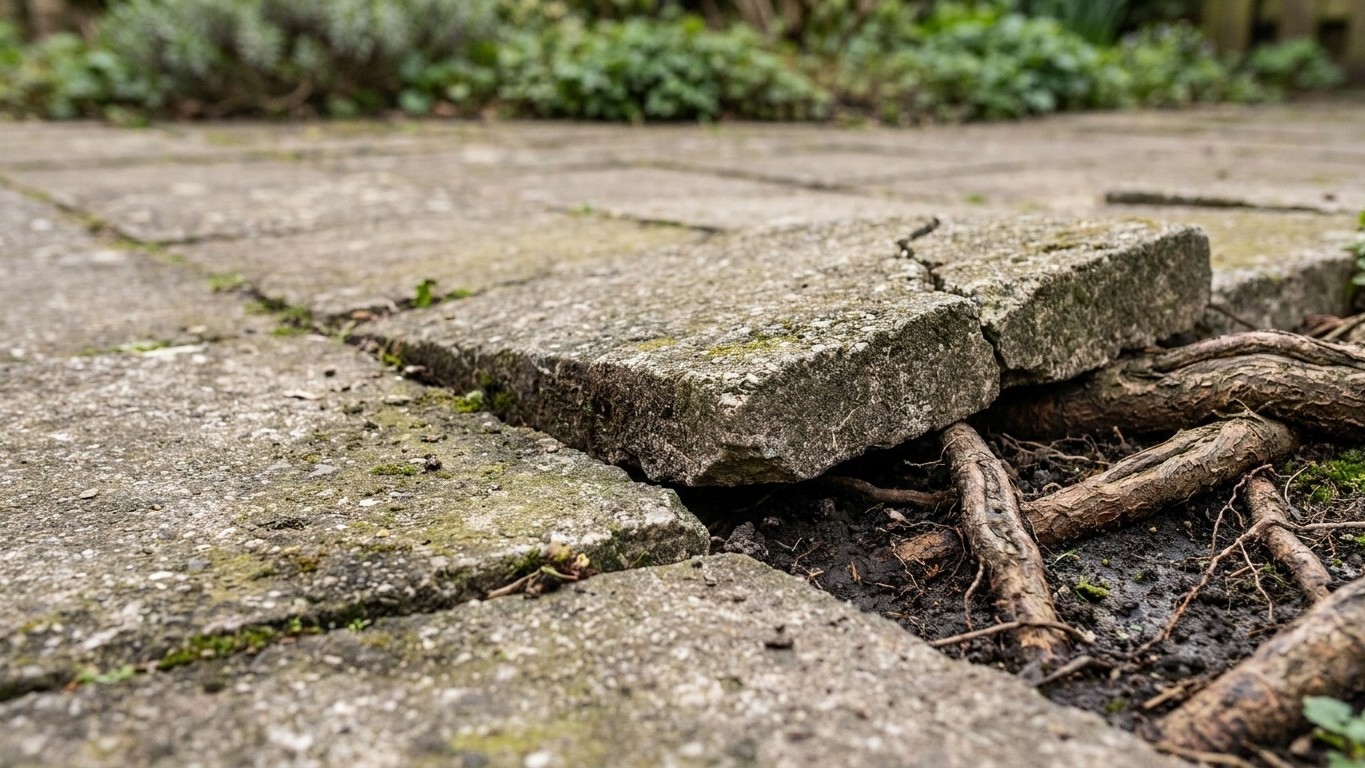 Je plantais mes arbustes de haie le long de l'allée sans réfléchir aux racines : le jour où j'ai soulevé une dalle, j'ai c...