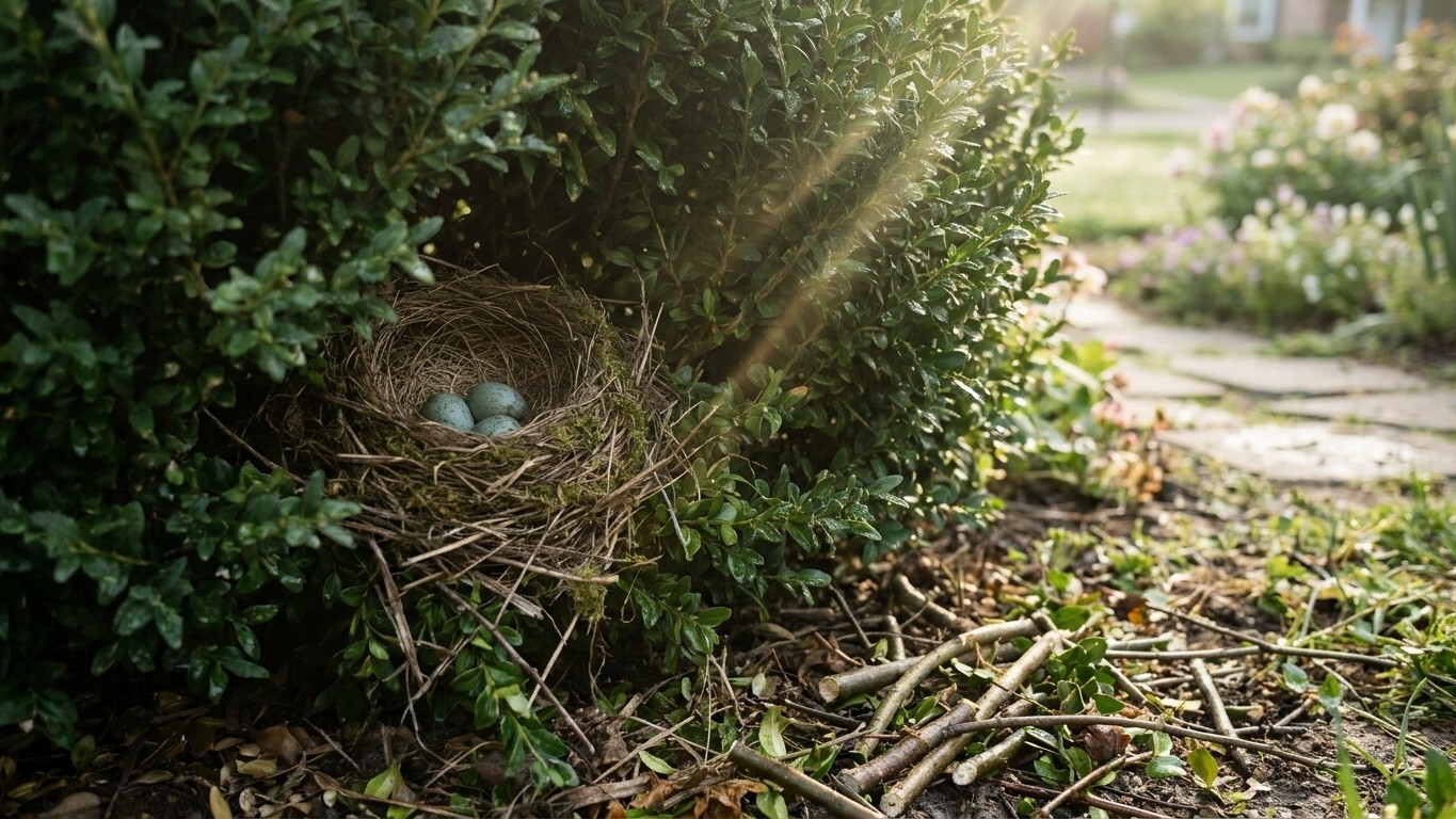 J'ai taillé ma haie en plein mois de juillet comme chaque été : quand j'ai écarté les branches coupées, j'ai vu ce que je ...