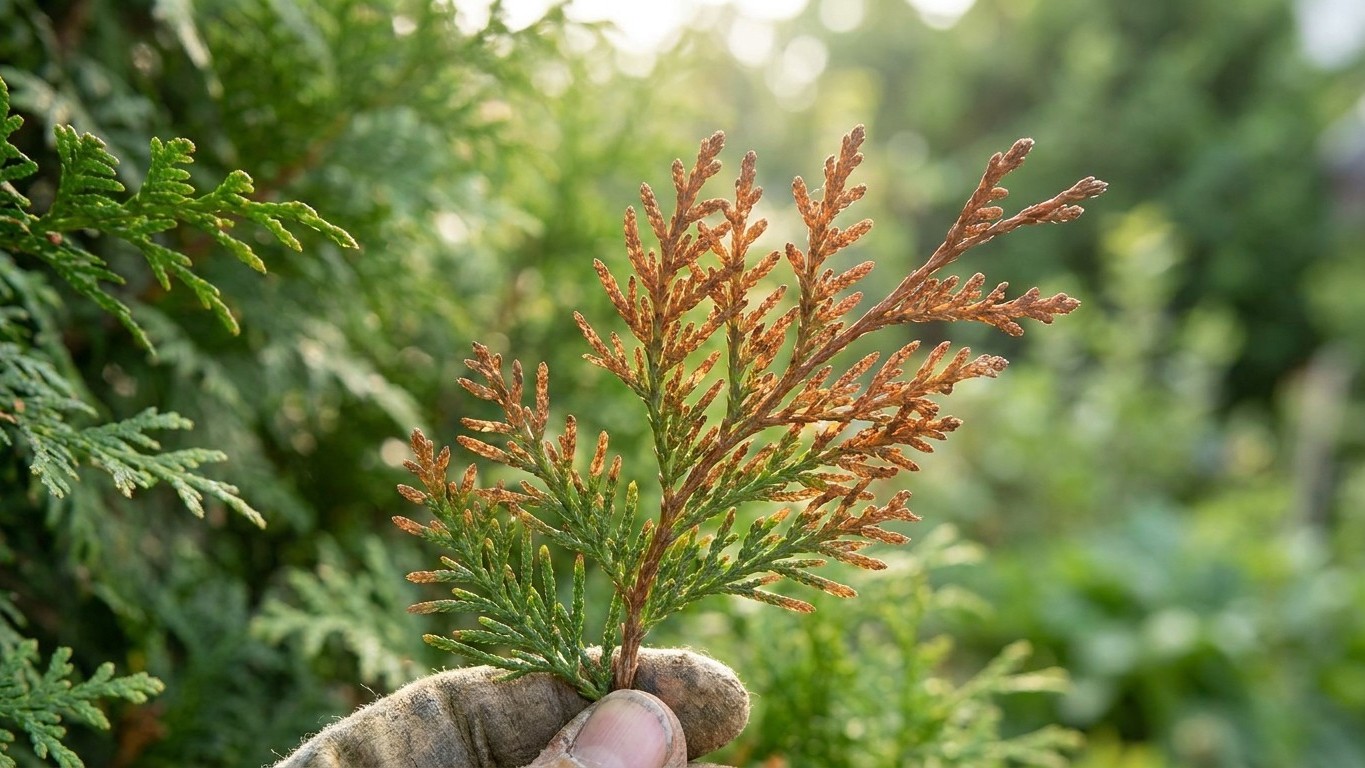 « Je pensais que c'était juste la sécheresse » : pourquoi les branches rousses sur les thuyas en plein été sont un signal ...