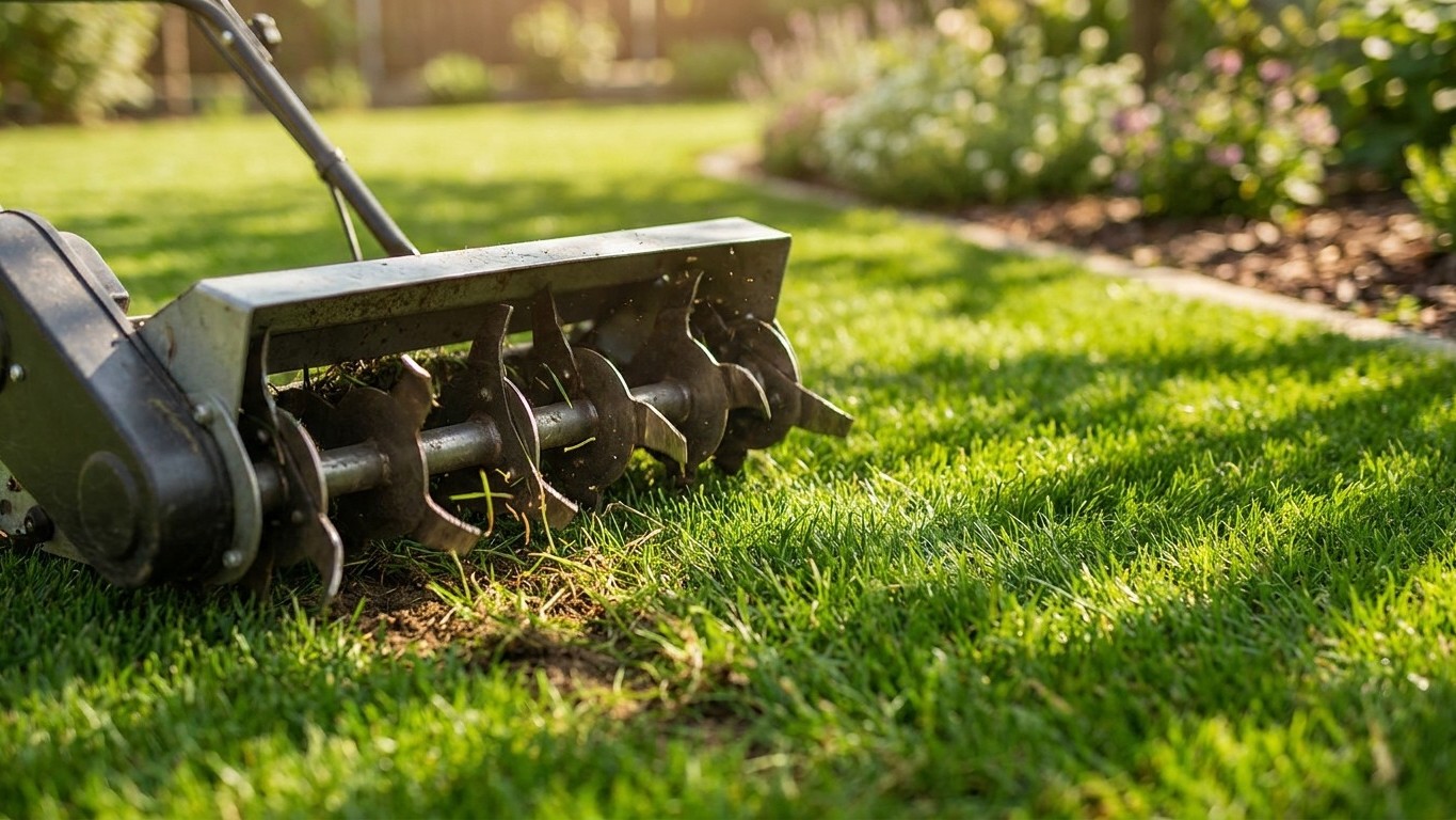 Comment scarifier une pelouse : le geste exact pour ne pas arracher le gazon sain