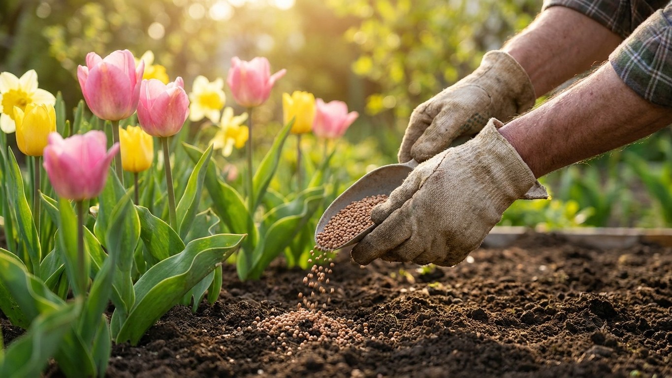 Engrais bulbes printemps : le dosage qui multiplie la floraison sans brûler les racines