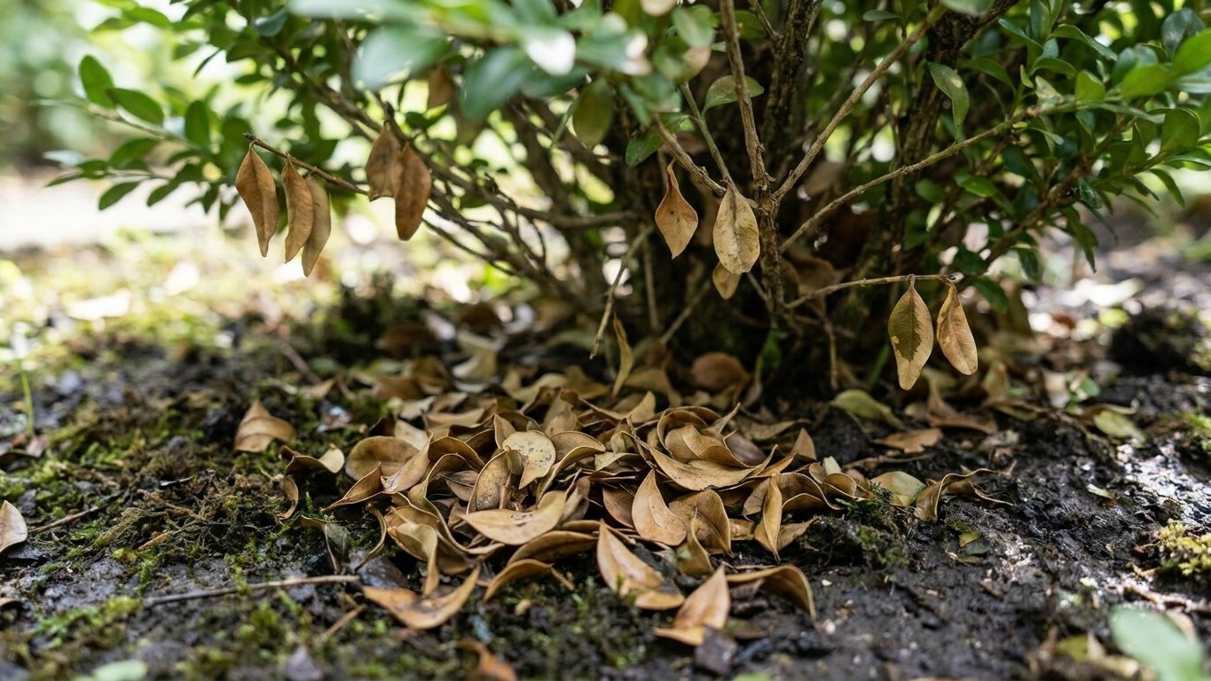 Les pépiniéristes n'en peuvent plus de le répéter : ces feuilles brunes laissées au pied du buis après les orages d'août d...