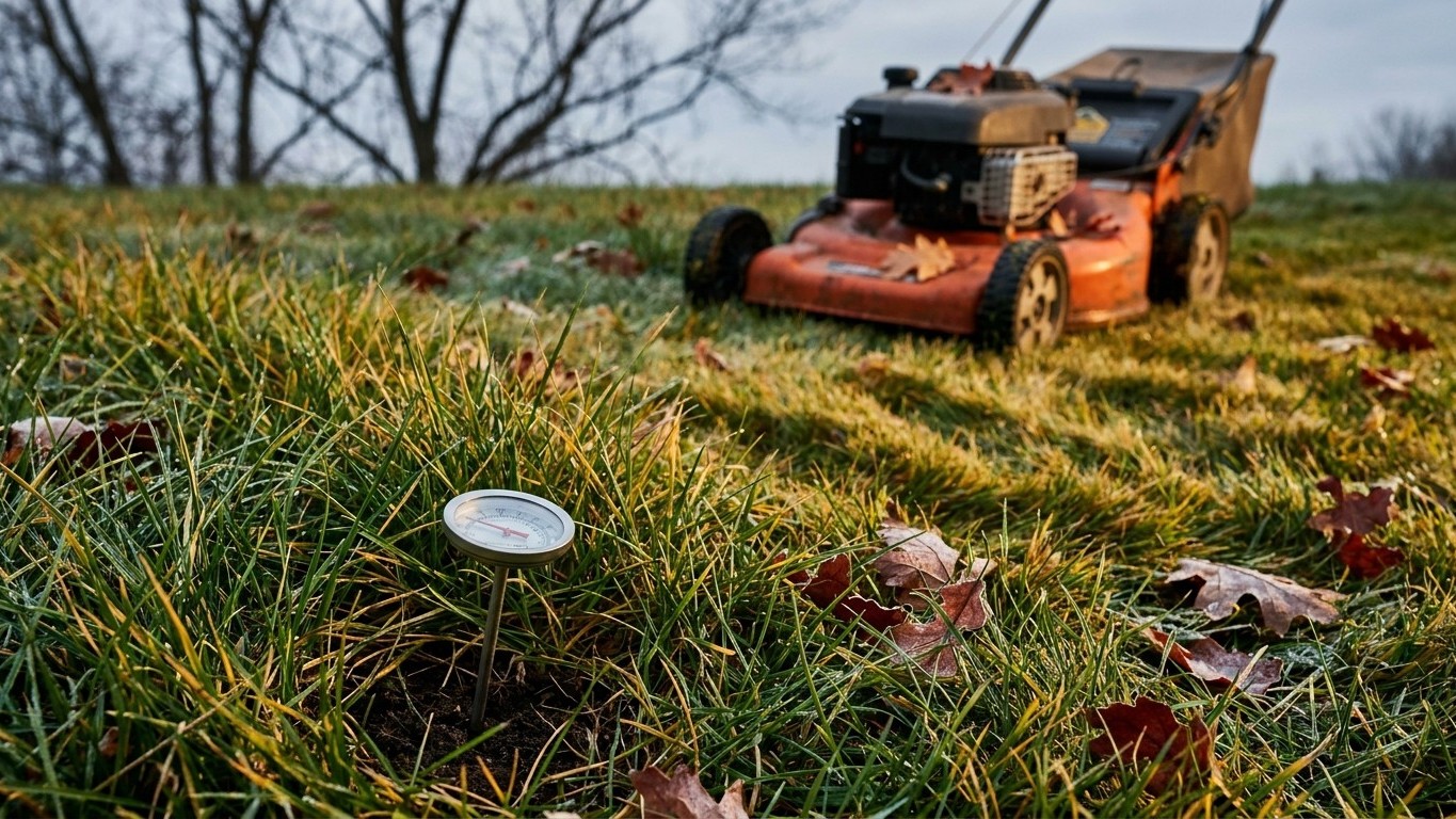 Derniere tonte automne pelouse : la date precise avant l'arret de la pousse