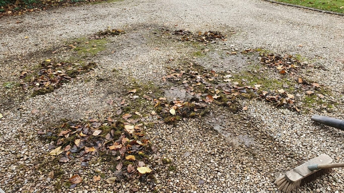 Feuilles mortes sur du gravier : faut-il les ramasser et comment ?