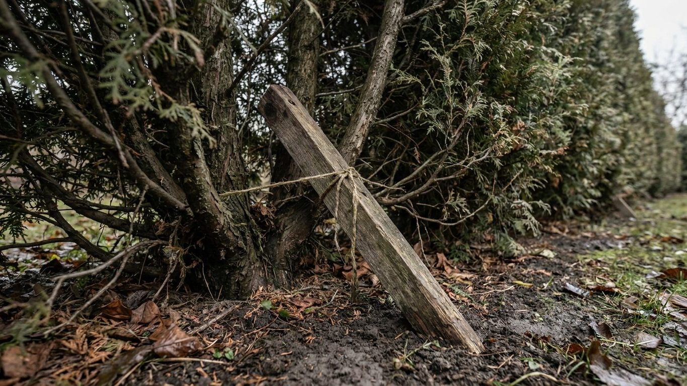 Haie de thuyas en novembre : le geste à faire avant les premières bourrasques pour ne pas la retrouver couchée