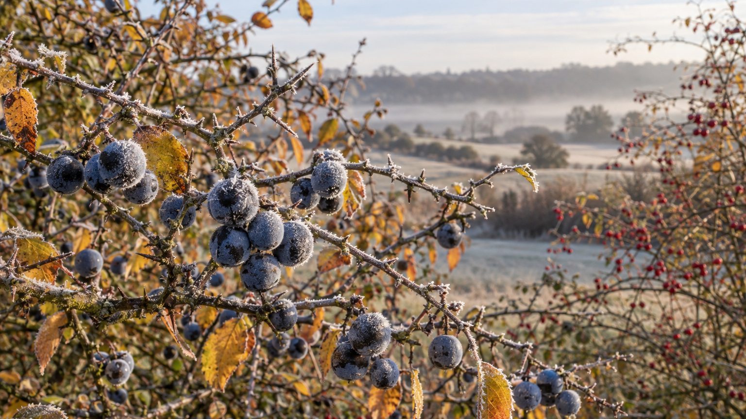 Les anciens ne cueillaient jamais les prunelles de la haie avant les premières gelées de novembre : et ce n'était pas une ...