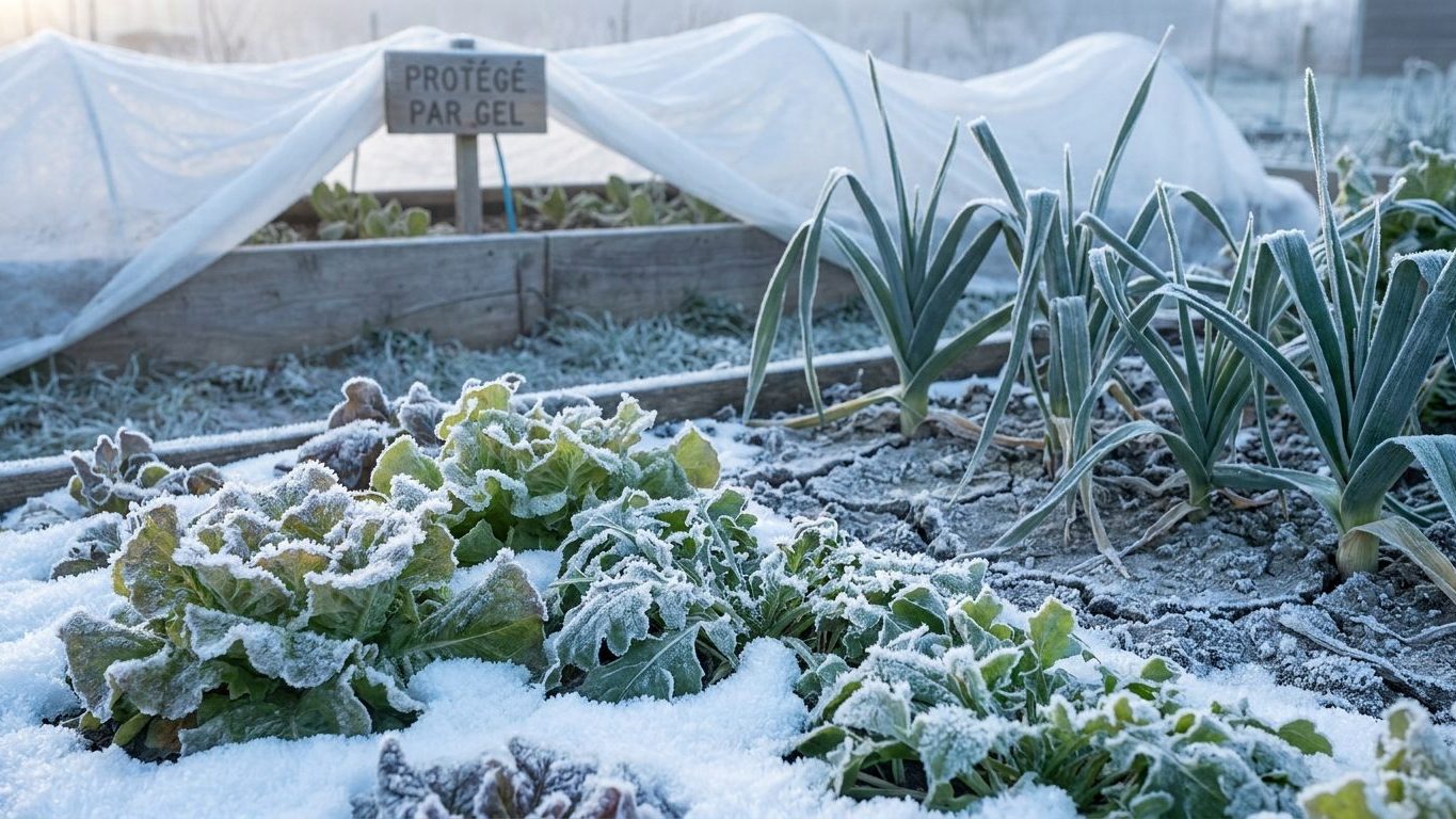Protéger potager du gel : la stratégie complète pour sauver légumes et semis d'hiver