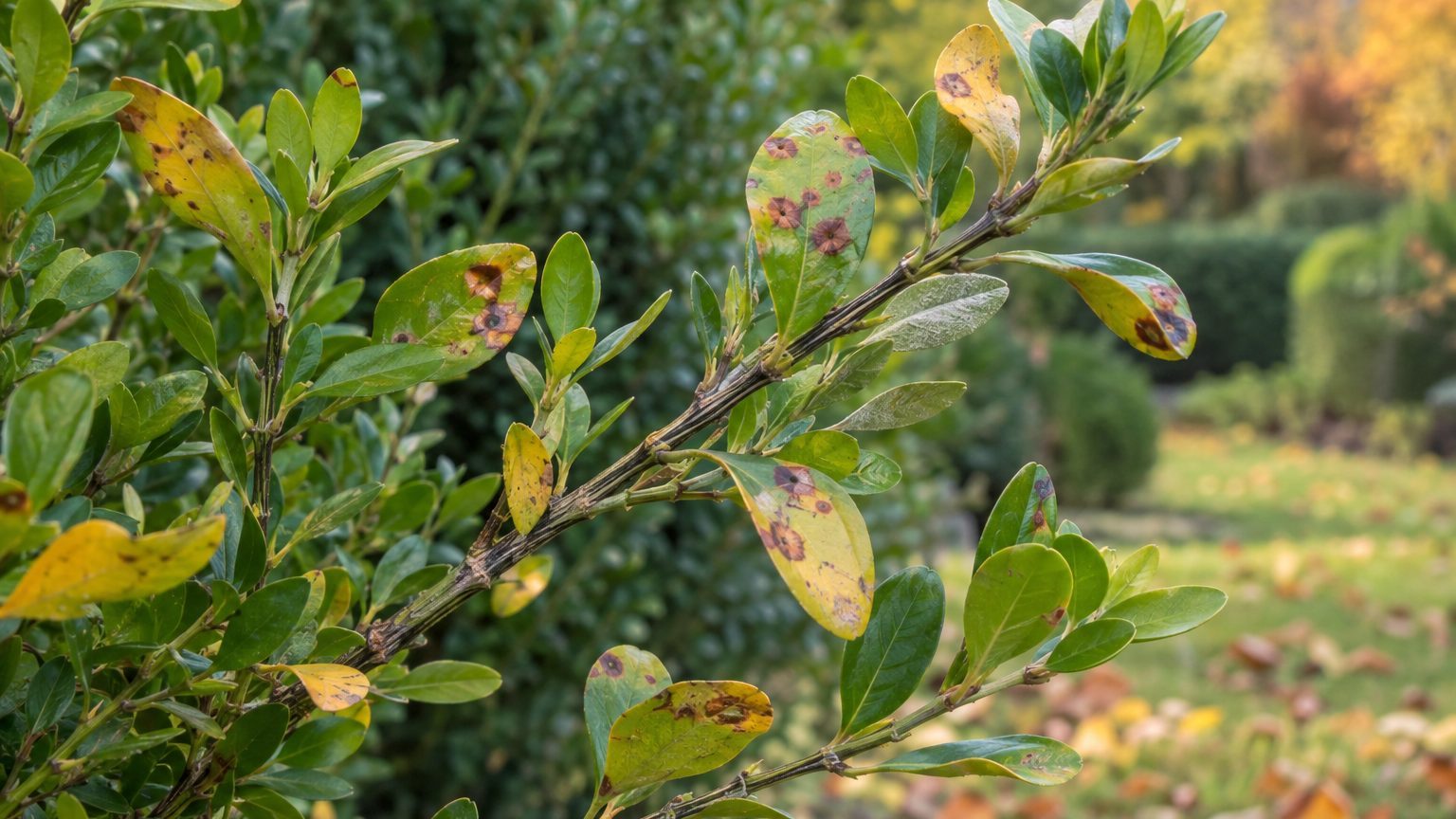Buis : feuilles qui tombent et taches brunes, reconnaître et traiter le cylindrocladium