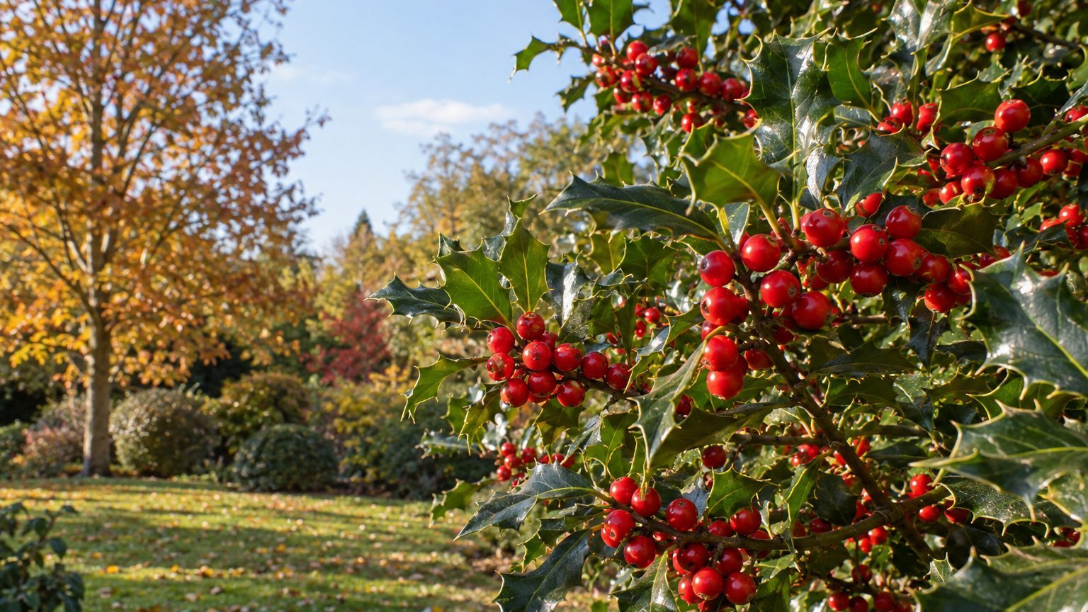 Deux voisins plantent chacun une haie de houx le même automne : un seul voit ses branches se couvrir de boules rouges en d...