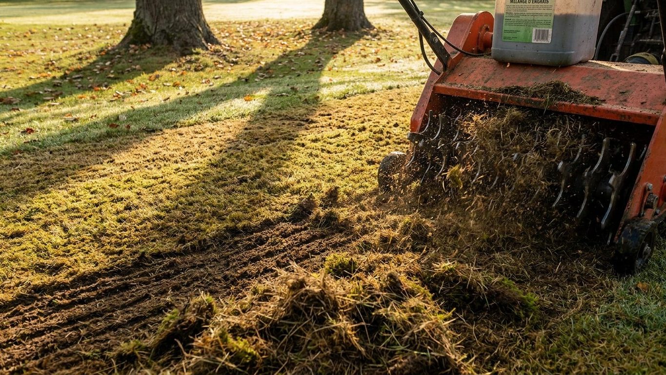 Pelouse automne scarification : le guide complet pour une pelouse dense au printemps