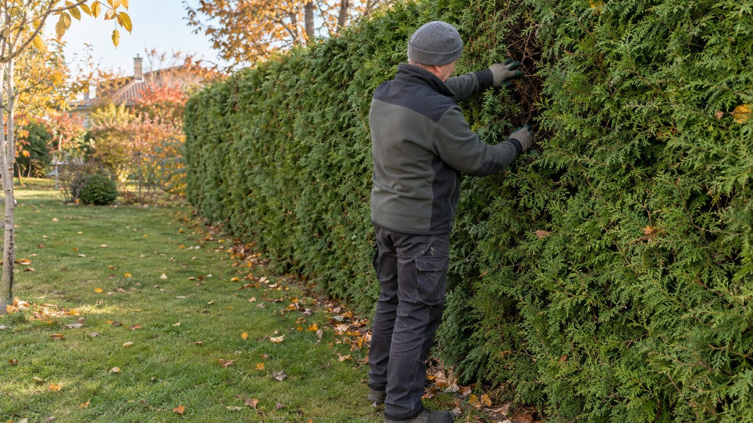 Réduire l'épaisseur d'une haie de thuya : jusqu'où couper sans laisser de trous bruns