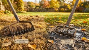 Scarification ou aeration pelouse automne : deux gestes que l'on confond a tort